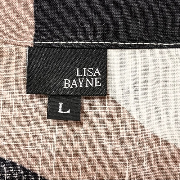 Lisa Bayne Oversized Polkadot Linen Cropped Top - Picture 6 of 8